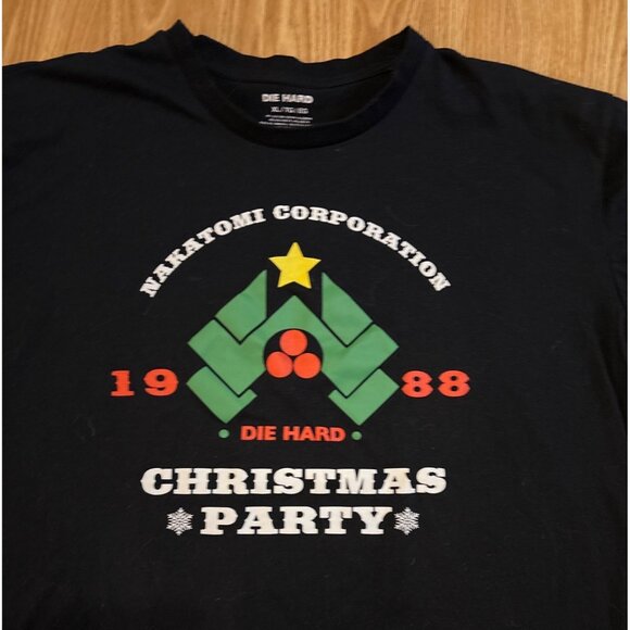 Die Hard Nakatomi Corporation T-Shirt 1988 Christmas Party Black XL - Picture 2 of 4